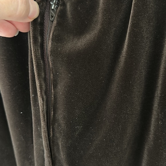 Schrader Sport NY Vintage Velvet Maxi Brown Skirt Size 8 - Picture 6 of 9